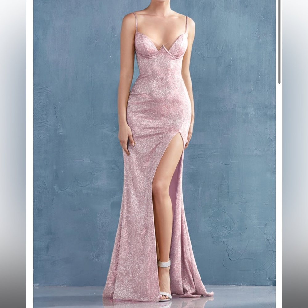 Andrea & Leo A0999 dress rose pink size 2 sparkle NWT sweetheart prom dress